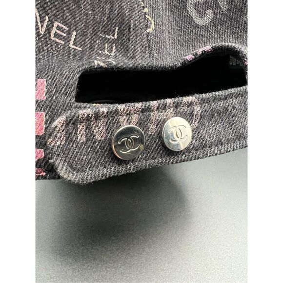 Chanel CC 22P dark denim logo all over cap main image 10